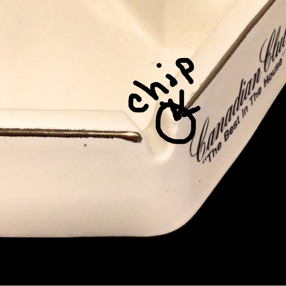 Vintage Canadian Club The Best in The House Cream Ashtray & Match Book Holder - Picture 8 of 8